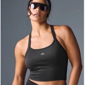 Alo Yoga Seamless Ribbed Favorite Bra Tank Top Racerback